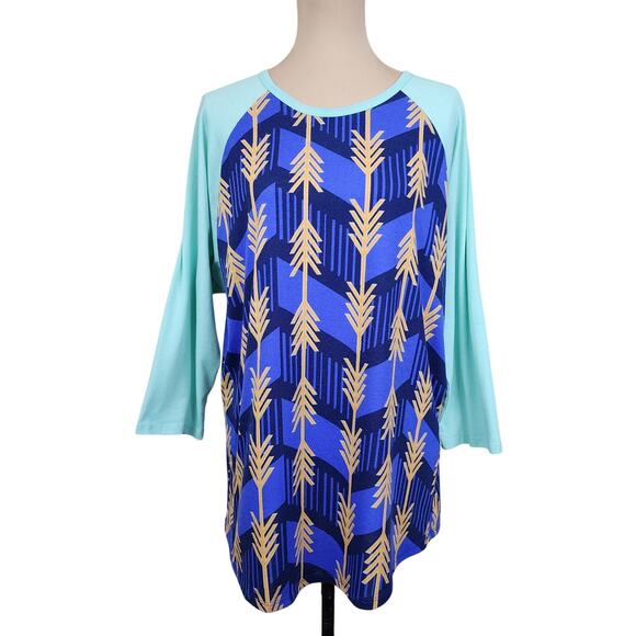 Lularoe 2XL Raglan Blouse - Picture 2 of 8